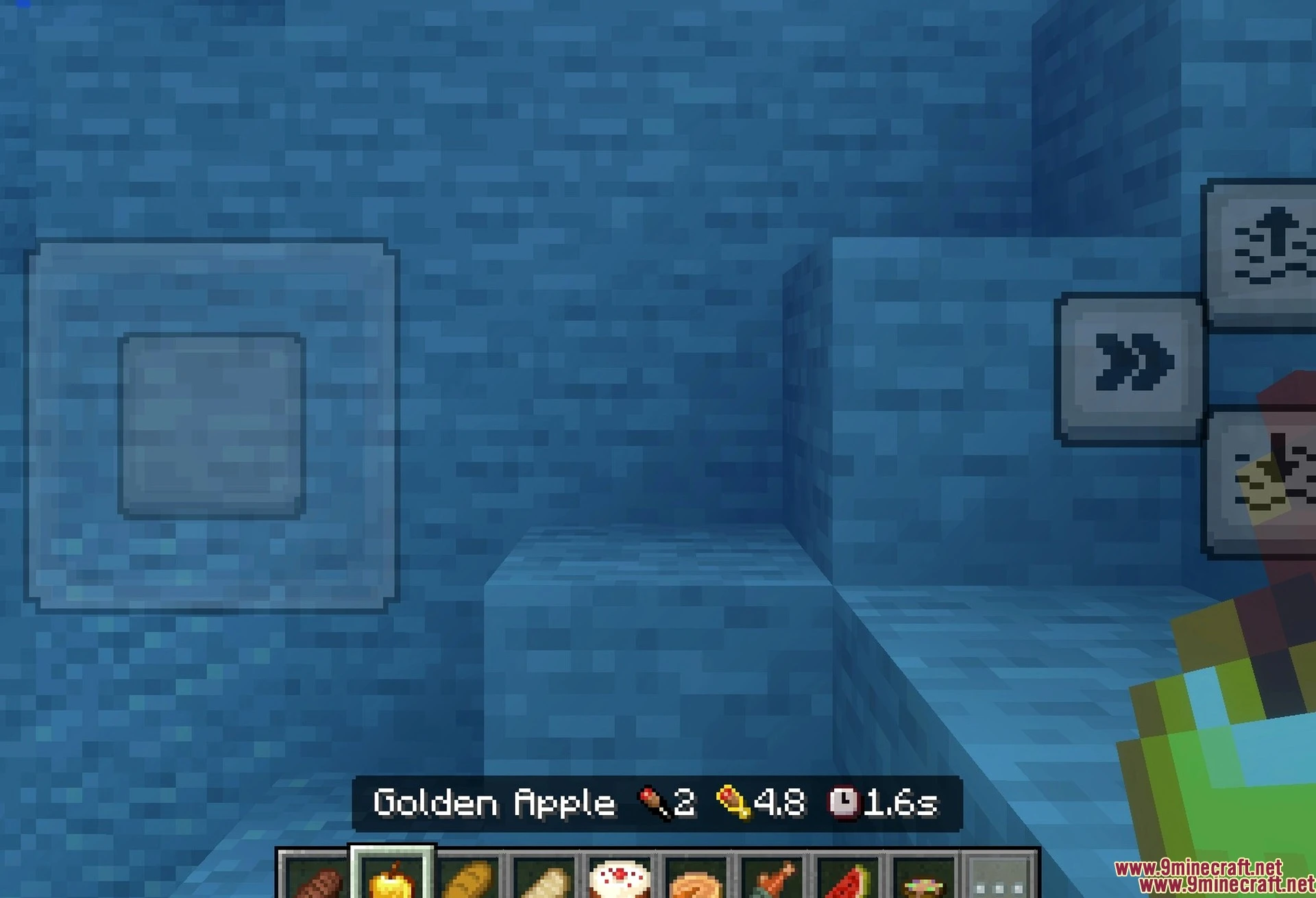 Hunger Points on Food Names Item Info+ Texture Pack (26.x, 1.21) – Food Stats At-a-glance — screenshot 1