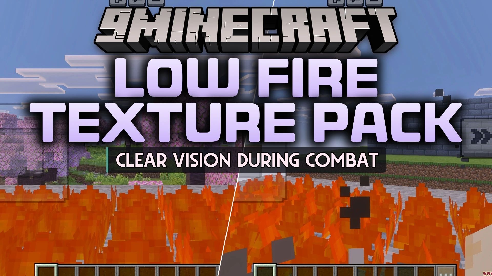 Low Fire Texture Pack (26.x, 1.21) – Adjustable Fire Height Sliders