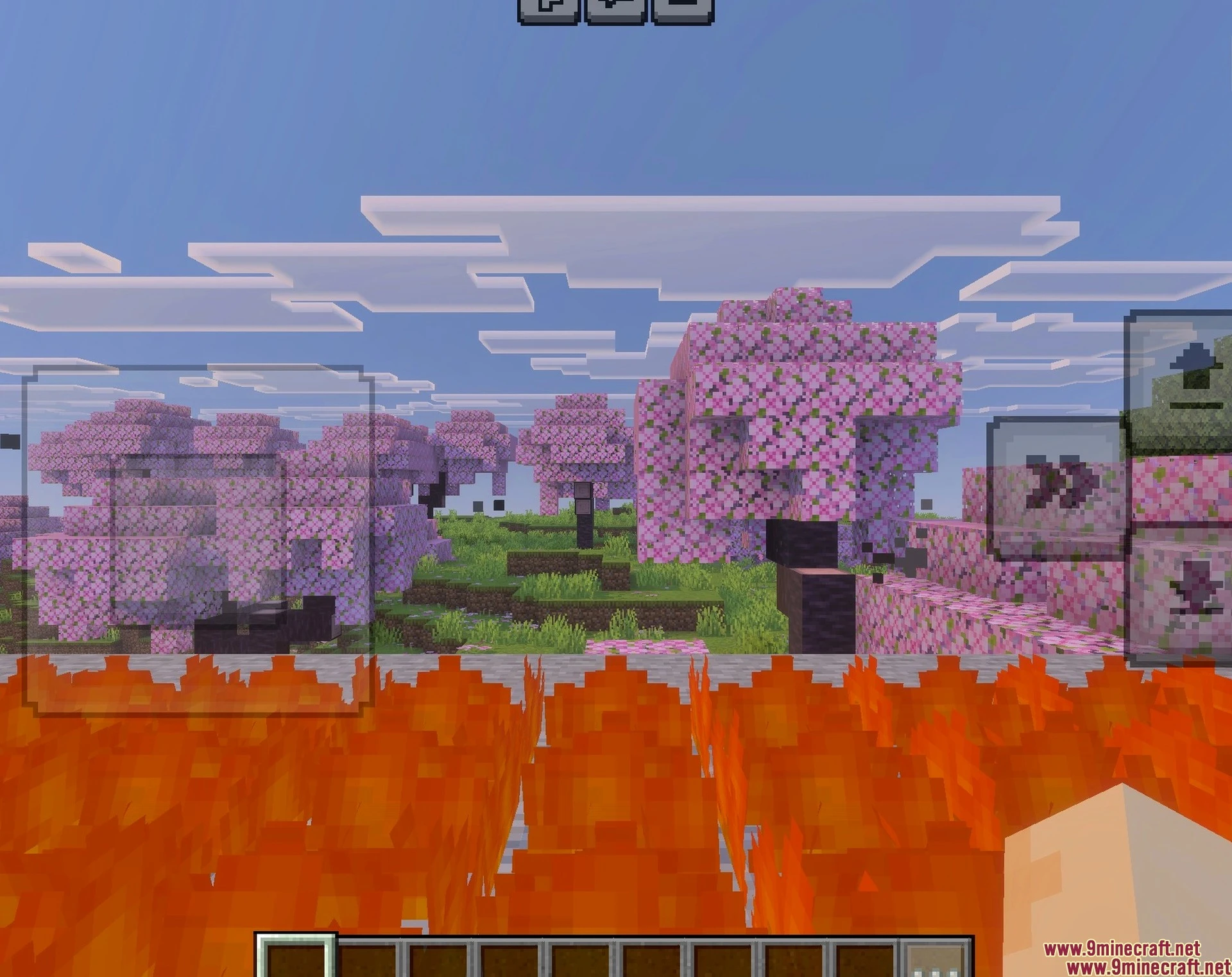 Low Fire Texture Pack (26.x, 1.21) – Adjustable Fire Height Sliders — screenshot 1