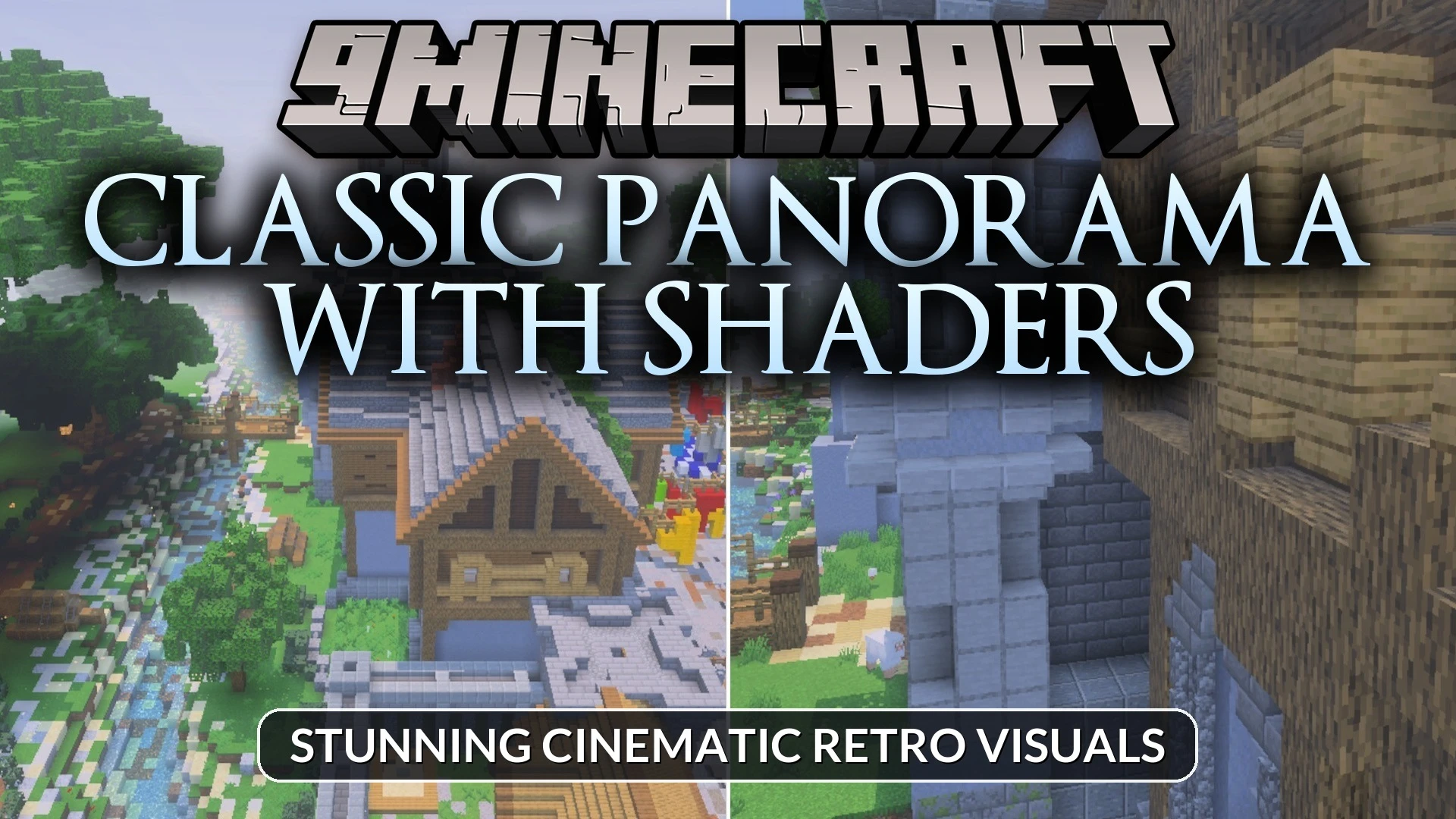 Classic Panorama with Shaders Texture Pack (1.21, 1.20) – Stunning Cinematic Retro Visuals — screenshot 1