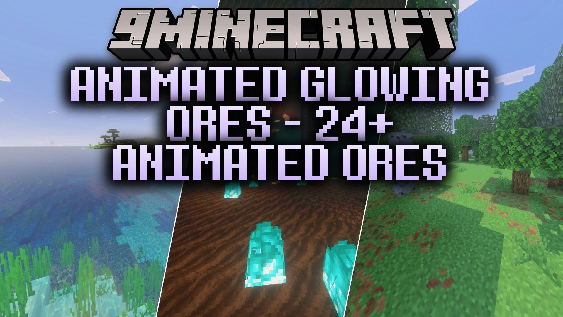 Animated Glowing Ores – 24+ Animated Ores Shader (26.x)