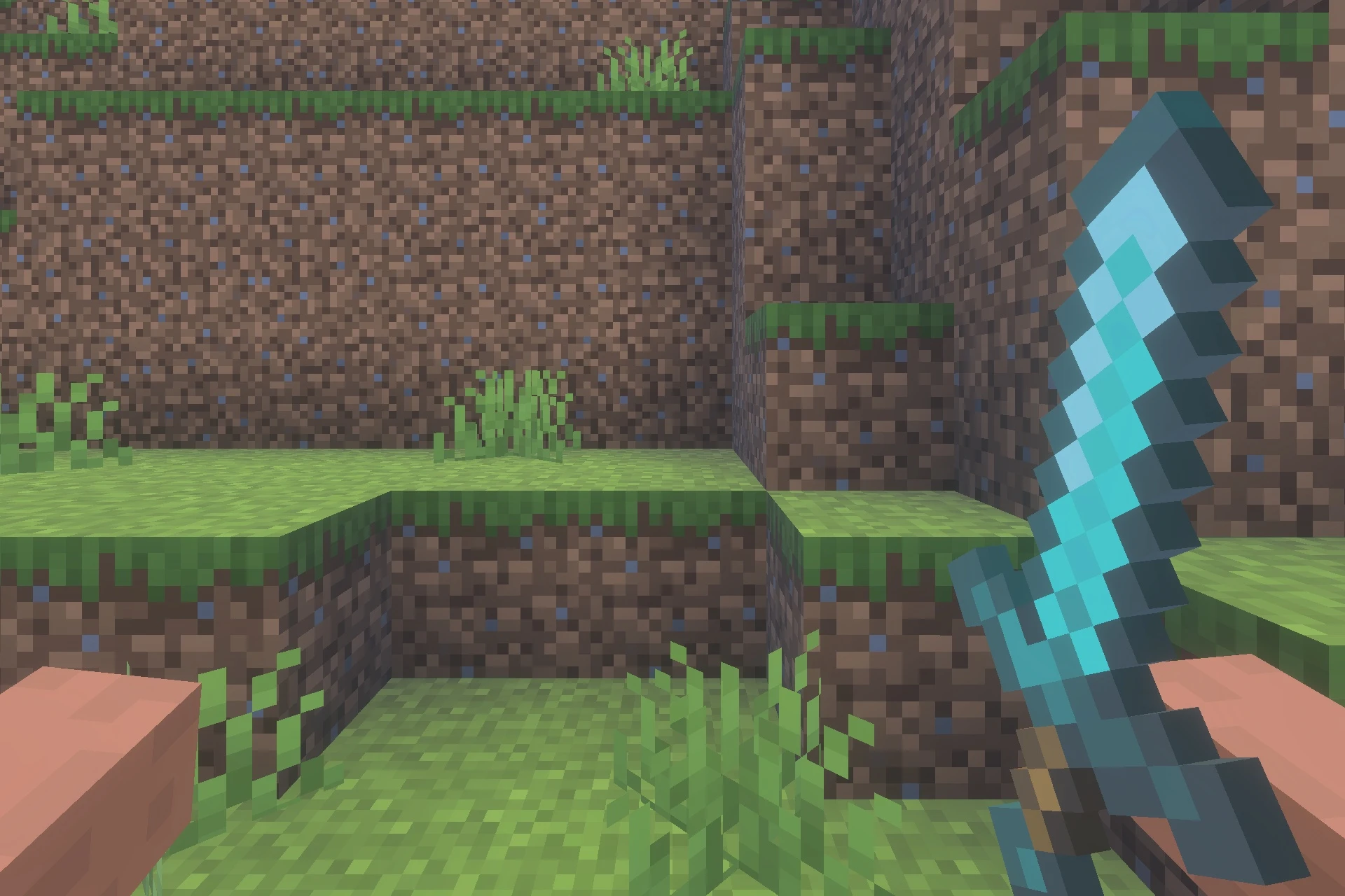 Hold My Items Bedrock Texture Pack (1.21) – Better Held Item Positions and Views — screenshot 3