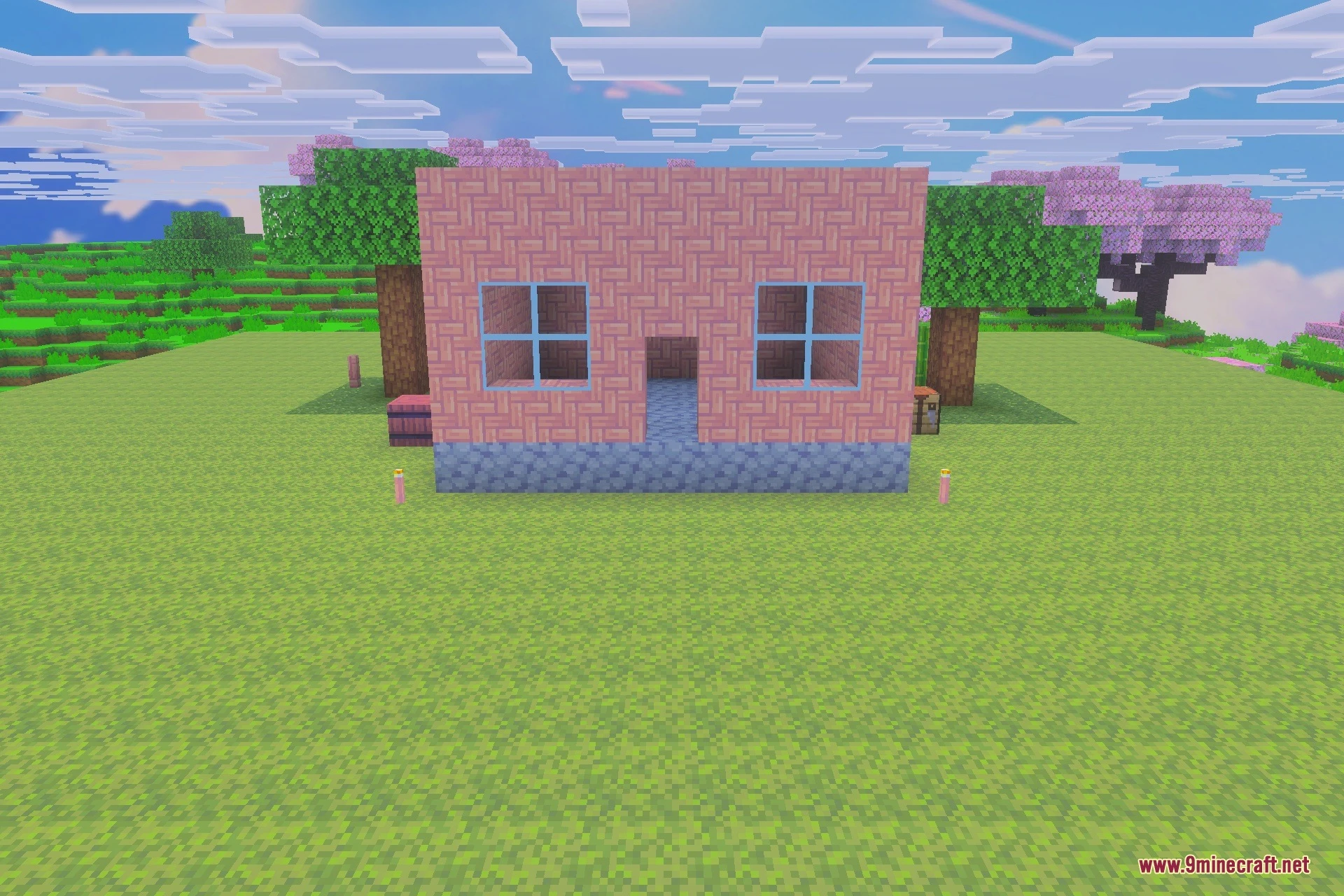 Valoria V2 16x Texture Pack (26.x) – Purple Pastel PvP Visuals with Short Swords — screenshot 1
