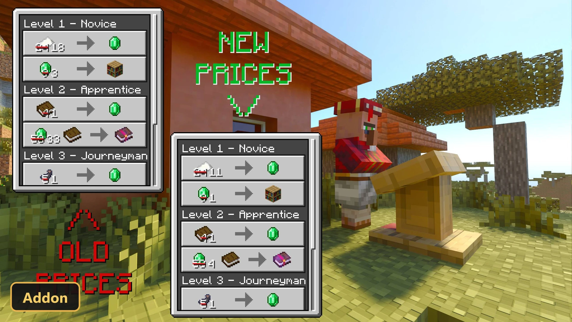 Higher Discount From Cured Villagers (26+) – MCPE/Bedrock Addon — screenshot 1