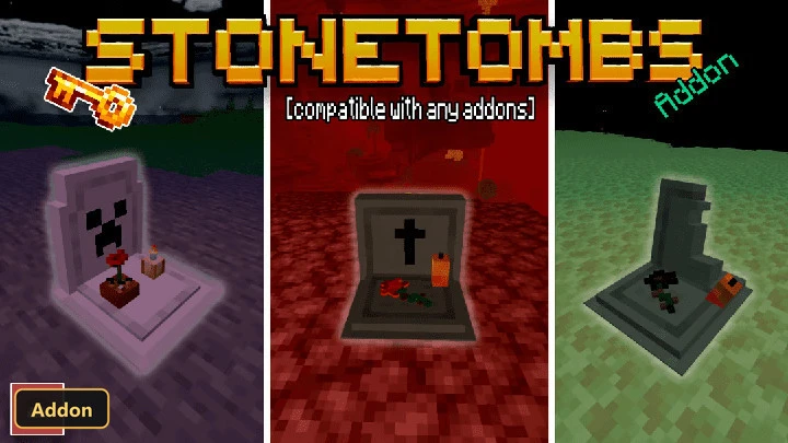 StoneTombs (26+, 1.21) – MCPE/Bedrock Addon — screenshot 1