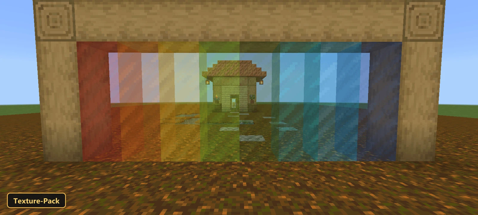 Realism Glass-Connected Glass (26+) – MCPE/Bedrock Texture Pack — screenshot 1