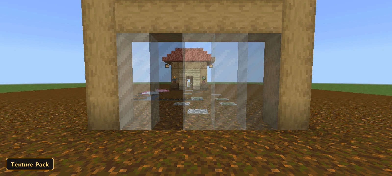 Realism Glass-Connected Glass (26+) – MCPE/Bedrock Texture Pack — screenshot 6