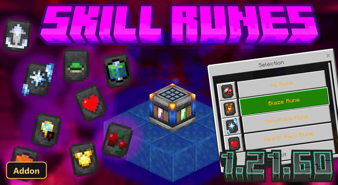 Skill Runes (26+, 1.21) – MCPE/Bedrock Addon