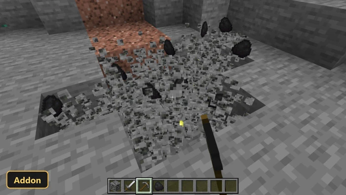 Falling Minerals and Trees (26+, 1.21) – MCPE/Bedrock Addon — screenshot 1