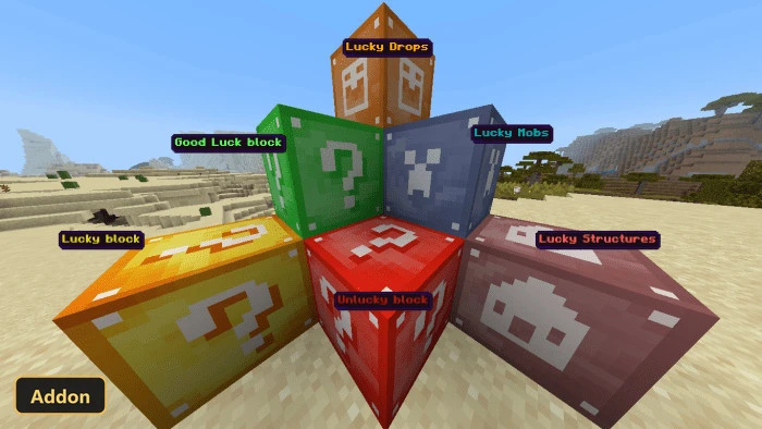 Lucky Blocks (26+, 1.21) – MCPE/Bedrock Addon
