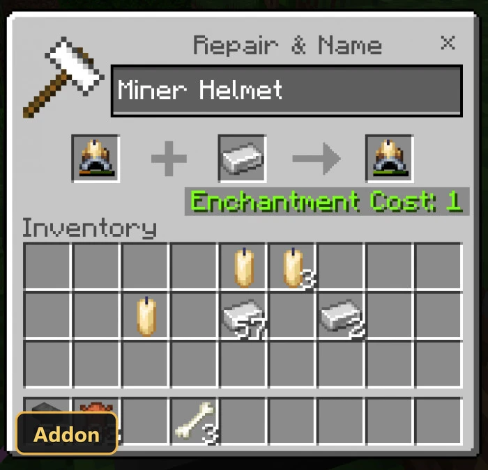 True Miner Helmet (26+, 1.21) – MCPE/Bedrock Addon — screenshot 7