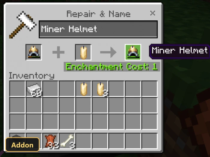 True Miner Helmet (26+, 1.21) – MCPE/Bedrock Addon — screenshot 8