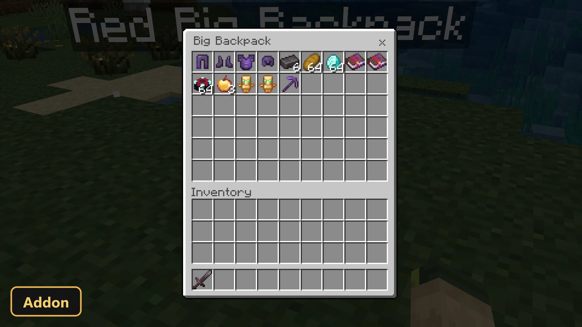 Better Backpacks (26+, 1.21) – MCPE/Bedrock Addon — screenshot 1