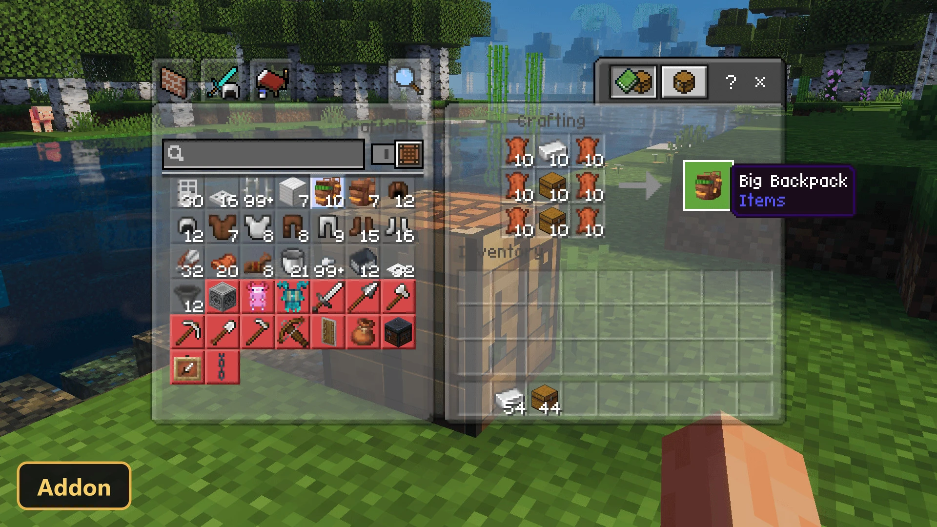 Better Backpacks (26+, 1.21) – MCPE/Bedrock Addon — screenshot 2