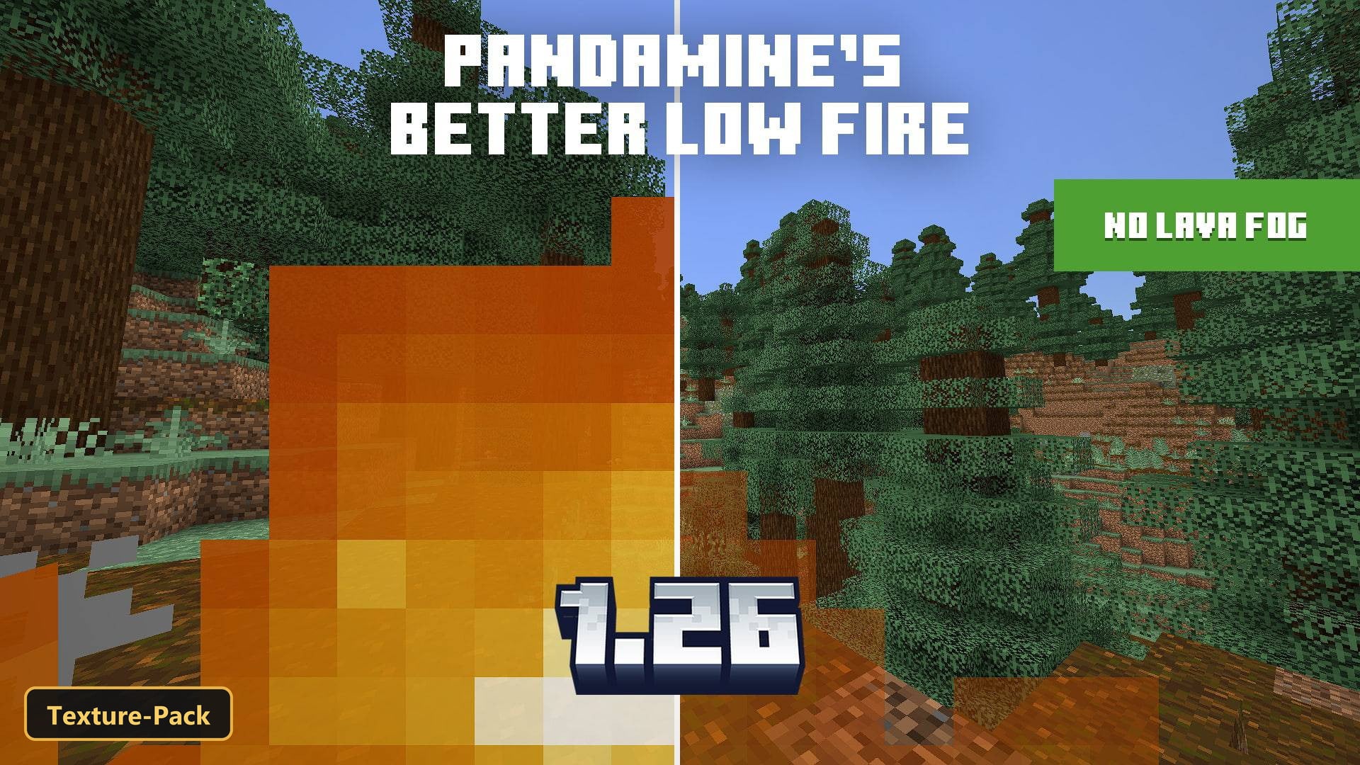 PandaMine's Better Low Fire (26+) – MCPE/Bedrock Texture Pack