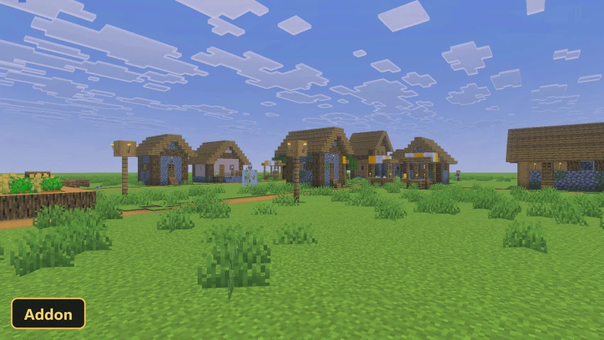 Village Generator (26+, 1.21) – MCPE/Bedrock Addon — screenshot 1