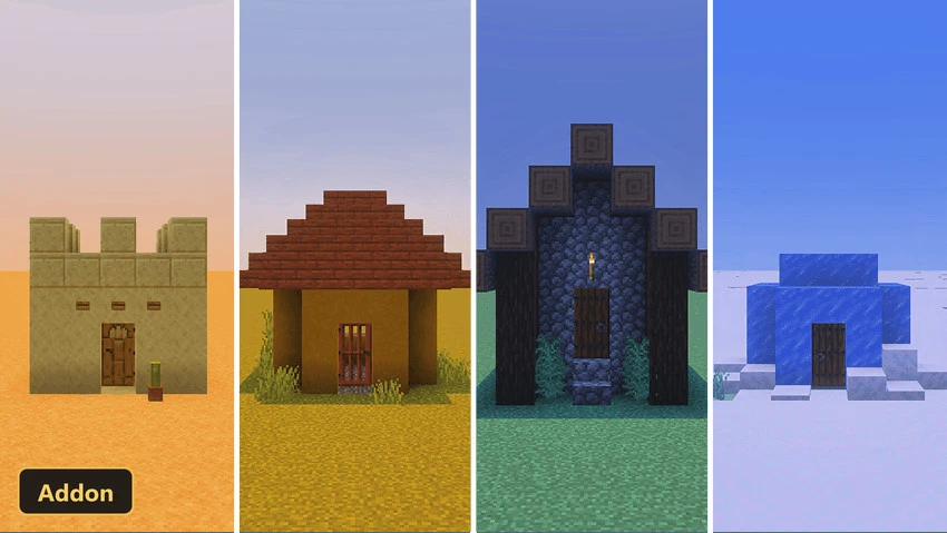 Village Generator (26+, 1.21) – MCPE/Bedrock Addon — screenshot 2