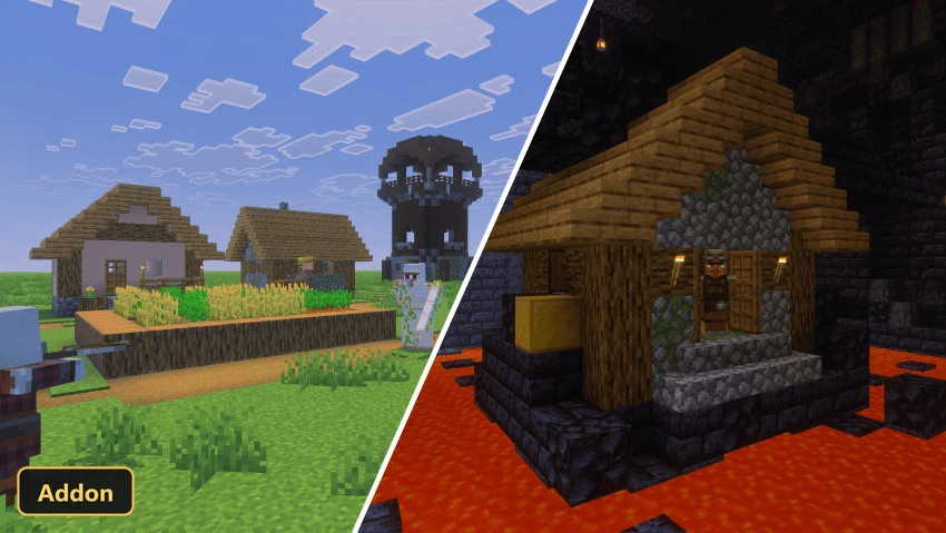 Village Generator (26+, 1.21) – MCPE/Bedrock Addon — screenshot 5