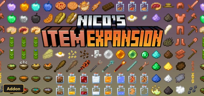 Nico's Item Expansion (26+) – MCPE/Bedrock Addon