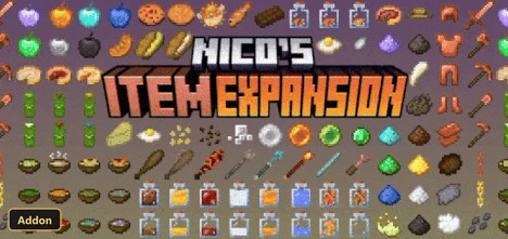 Nico's Item Expansion (26+) – MCPE/Bedrock Addon — screenshot 1