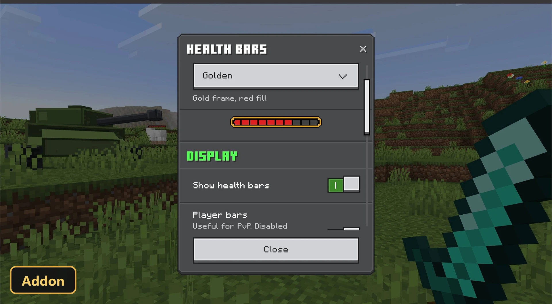 Health Bars (26+) – MCPE/Bedrock Addon — screenshot 1