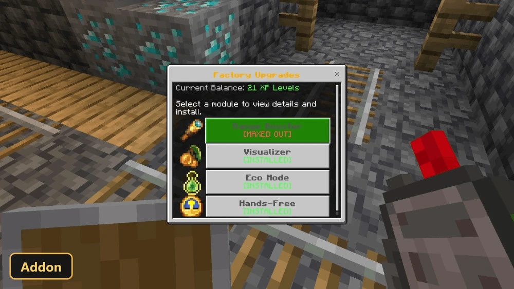 Ore Finder (26+) – MCPE/Bedrock Addon — screenshot 1