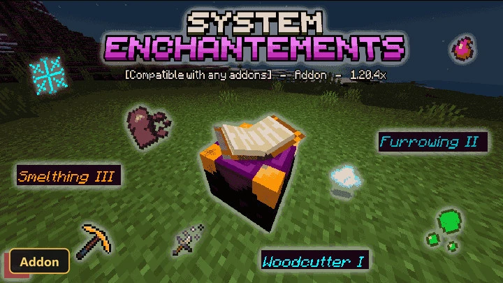 System Enchantements (26+, 1.21) – MCPE/Bedrock Addon — screenshot 1
