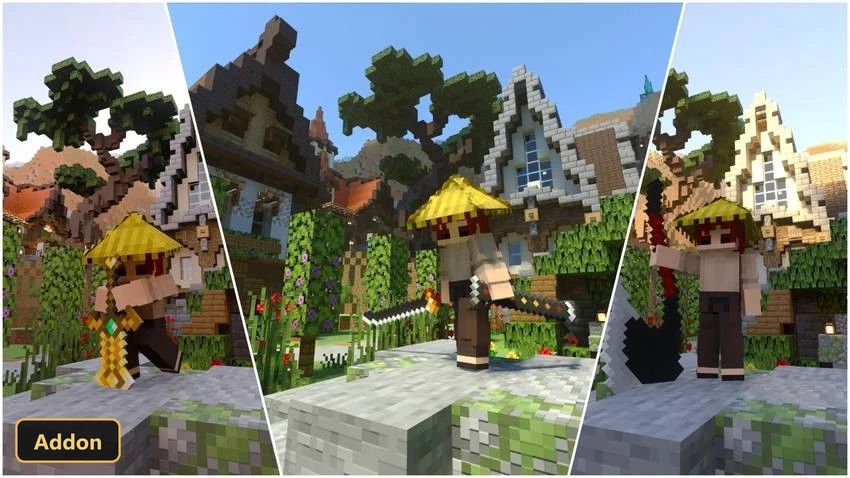 Fiery Combat X FAnimation (26+, 1.20) – MCPE/Bedrock Addon