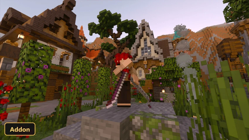 Fiery Combat X FAnimation (26+, 1.20) – MCPE/Bedrock Addon — screenshot 1