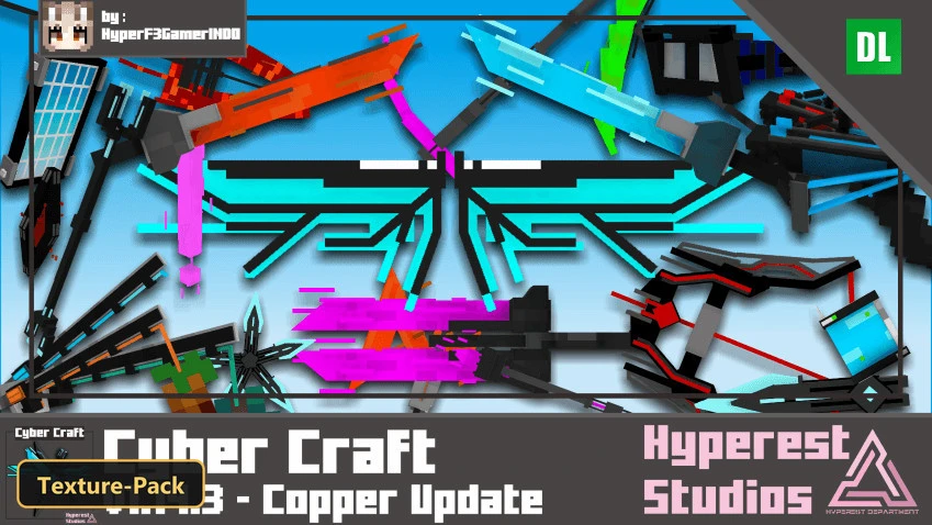 Cyber Craft (26+, 1.21) – MCPE/Bedrock Texture Pack