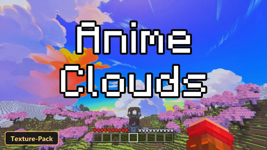 Anime Clouds – Custom Sky (26+, 1.21) – MCPE/Bedrock Texture Pack — screenshot 1