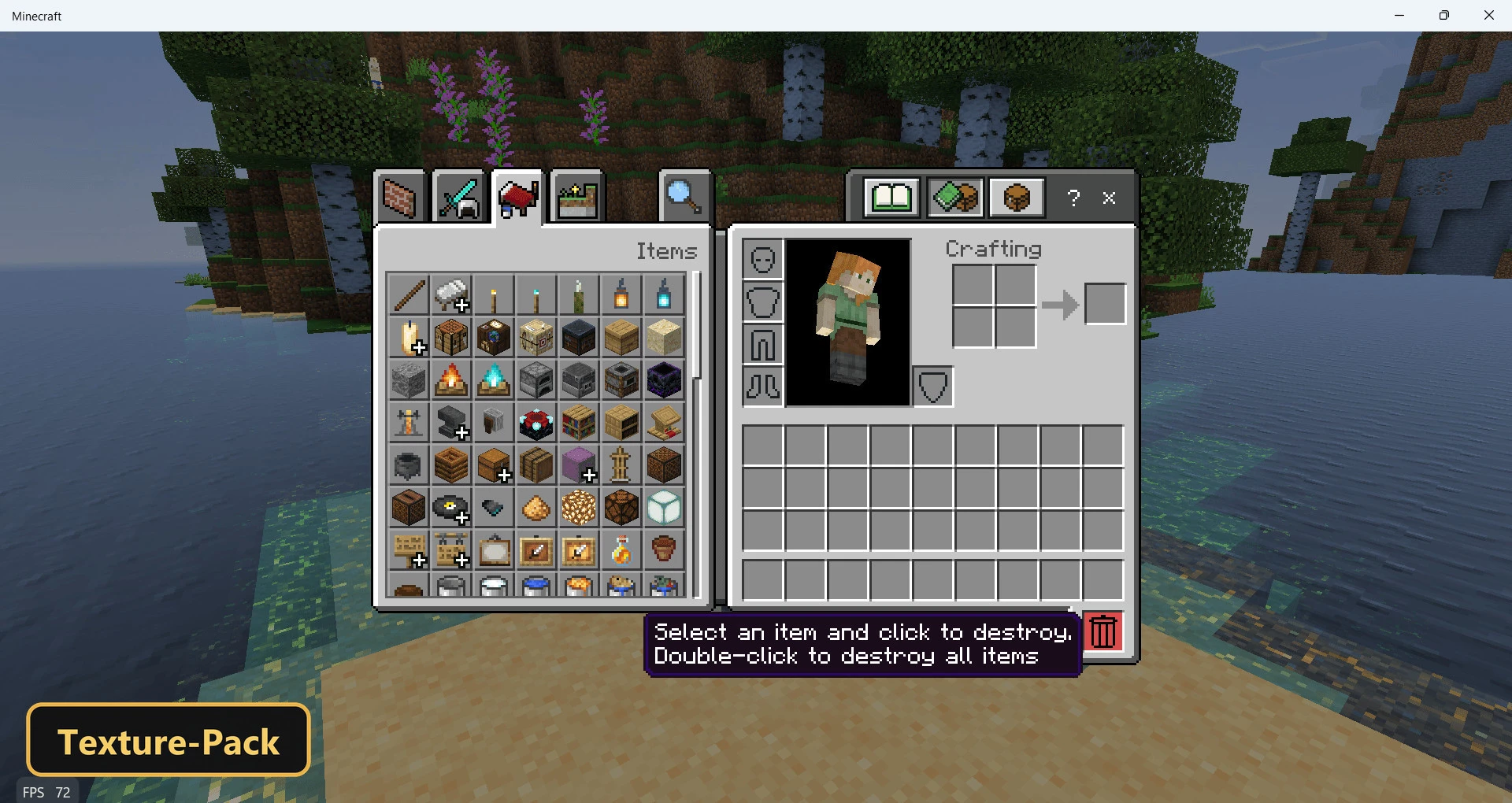 Trash Button (26+, 1.21) – MCPE/Bedrock Texture Pack — screenshot 2