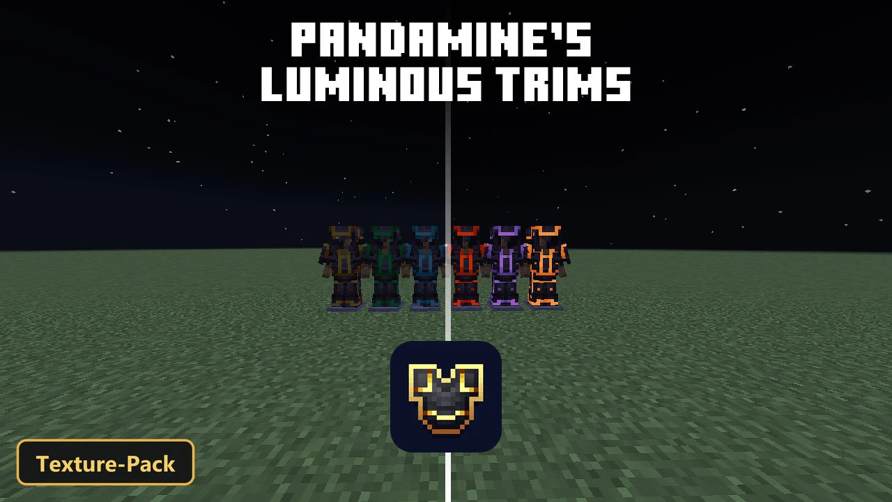 PandaMine's Luminous Trims (26+) – MCPE/Bedrock Texture Pack