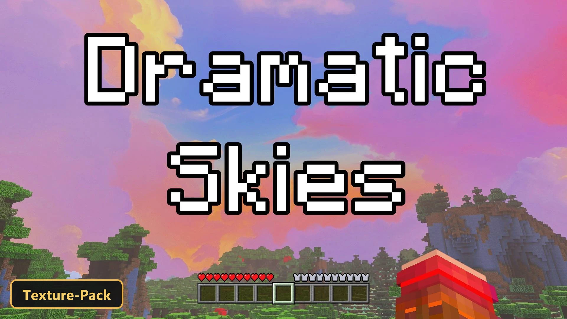 Dramatic Skies – Custom Sky (26+, 1.21) – MCPE/Bedrock Texture Pack