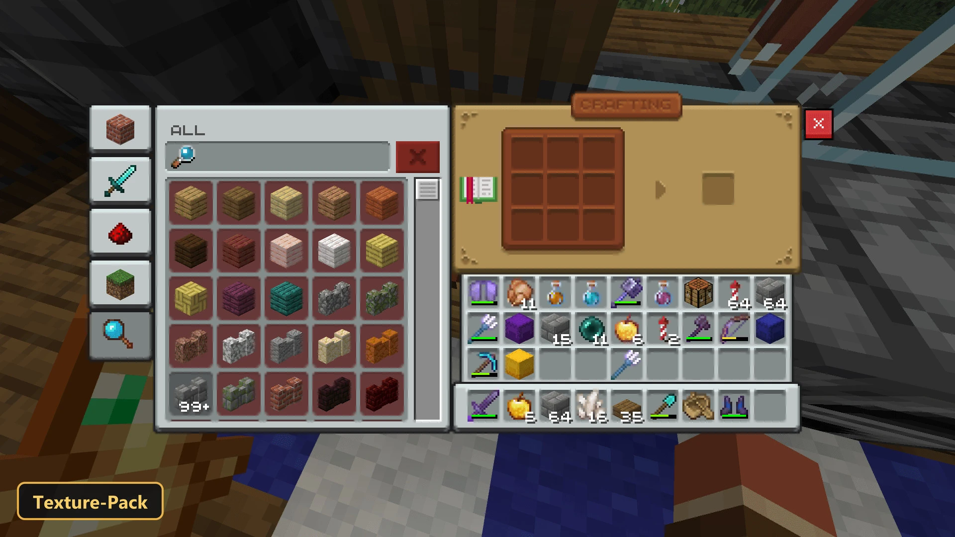 GUI Revision Expanded (26+) – MCPE/Bedrock Texture Pack — screenshot 1