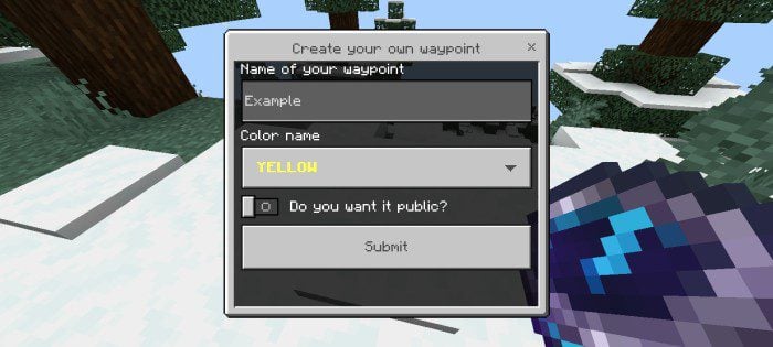 Advanced Waypoint Addon (26.x, 1.21) – MCPE/Bedrock Mod — screenshot 3