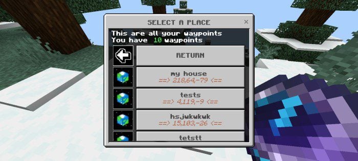 Advanced Waypoint Addon (26.x, 1.21) – MCPE/Bedrock Mod — screenshot 5