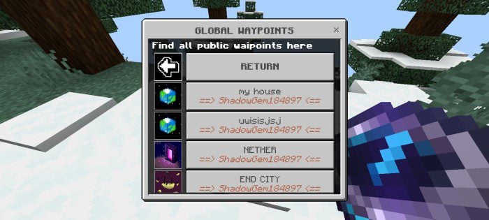 Advanced Waypoint Addon (26.x, 1.21) – MCPE/Bedrock Mod — screenshot 6