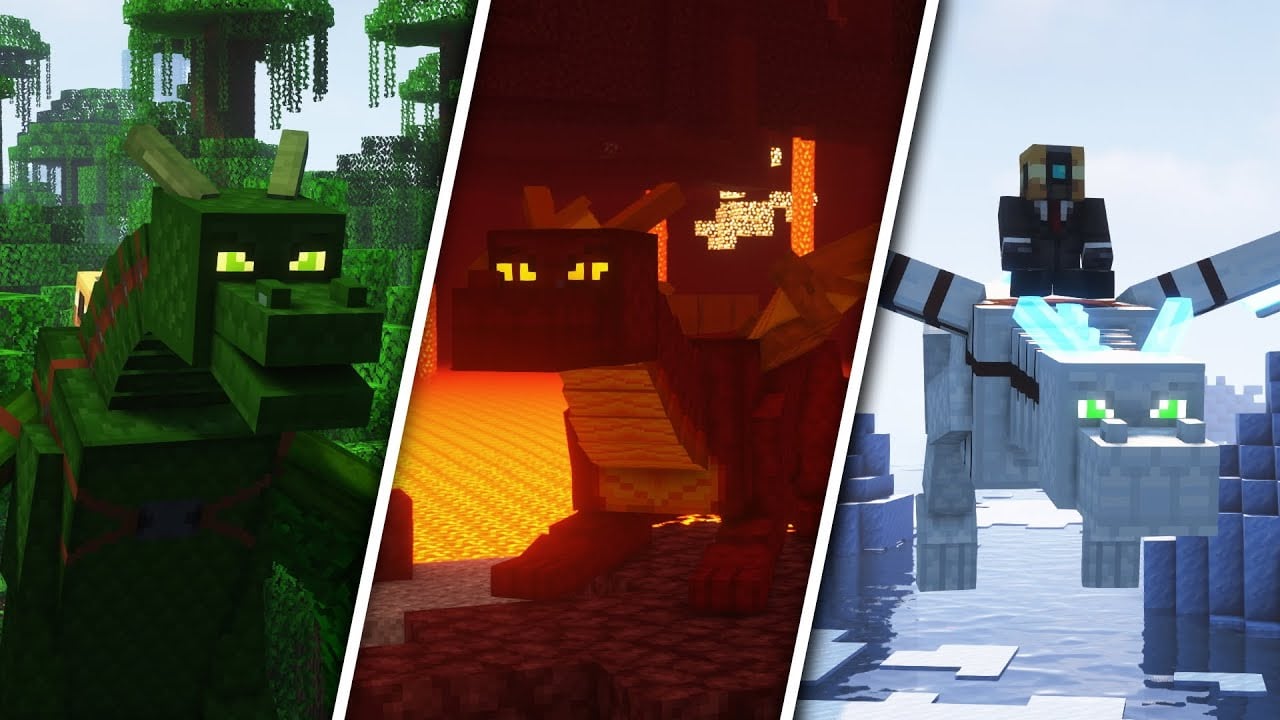 Dragon Mounts Addon (26.x, 1.21) – MCPE/Bedrock Mod