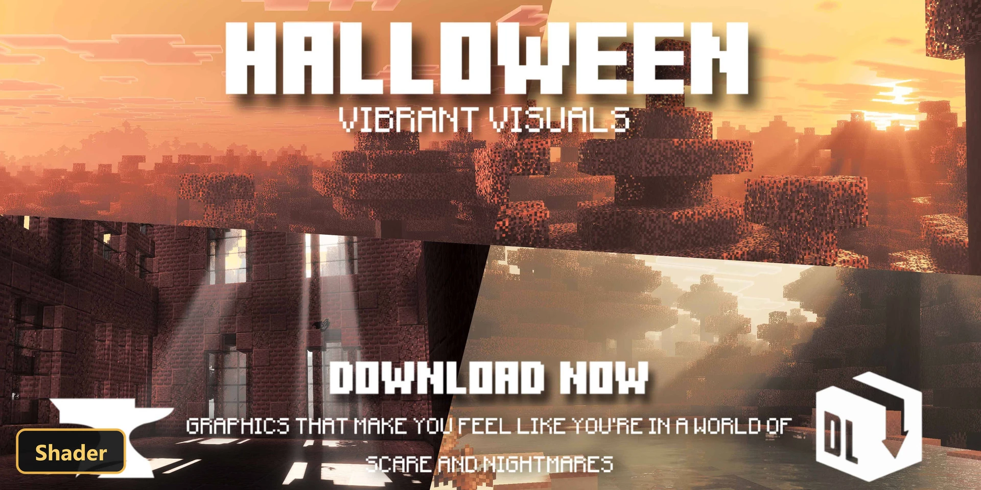 Halloween Autumn Vibrant Visuals (26+, 1.21) – MCPE/Bedrock Shader
