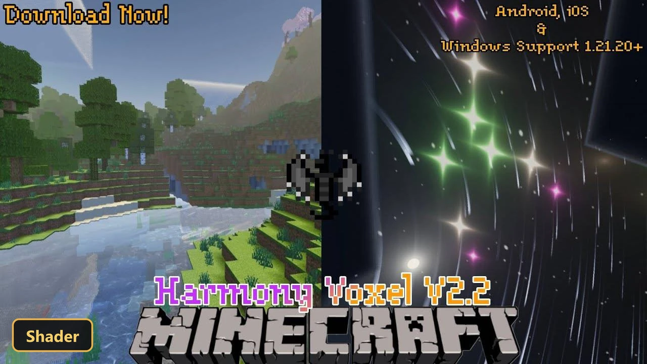 Harmony Voxel Shader for RenderDragon (26+, 1.21) – MCPE/Bedrock Shader