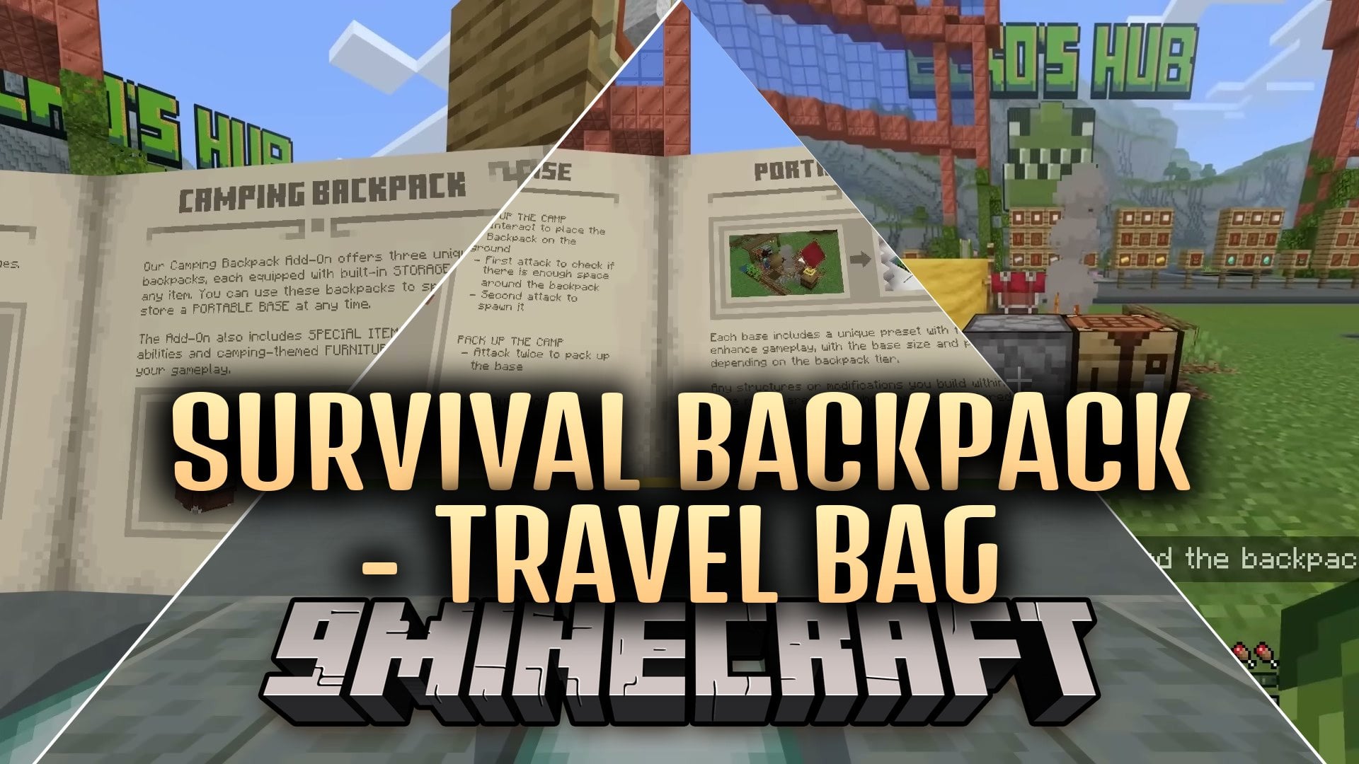 Survival Backpack – Travel Bag Addon (26.x, 1.21) – Carry Extra Gear