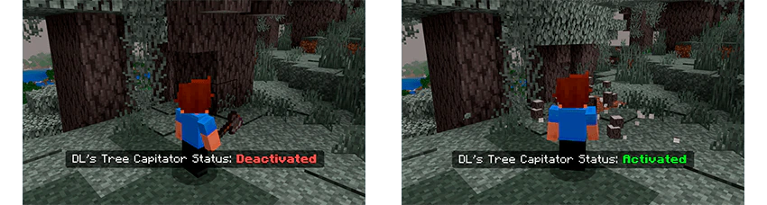 DL's Vein Miner & Tree Capitator Addon (26.x, 1.21) – MCPE/Bedrock Mod — screenshot 1