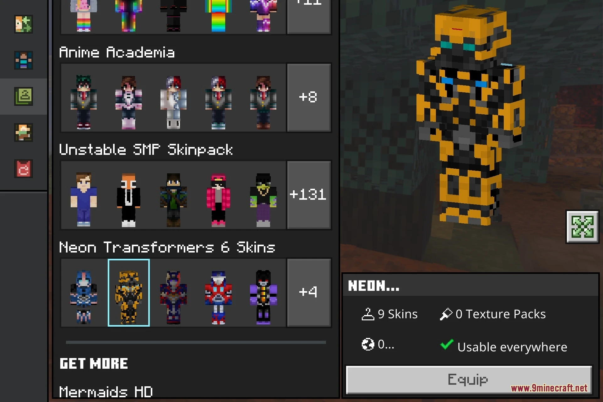 Neon Transformers Skin Pack (26.x, 1.21) – Futuristic Battle Robot Suits — screenshot 4
