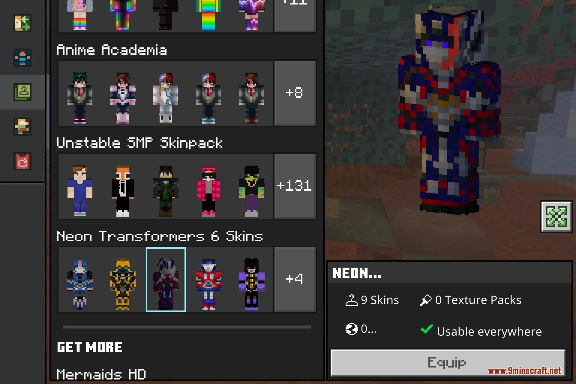 Neon Transformers Skin Pack (26.x, 1.21) – Futuristic Battle Robot Suits — screenshot 5