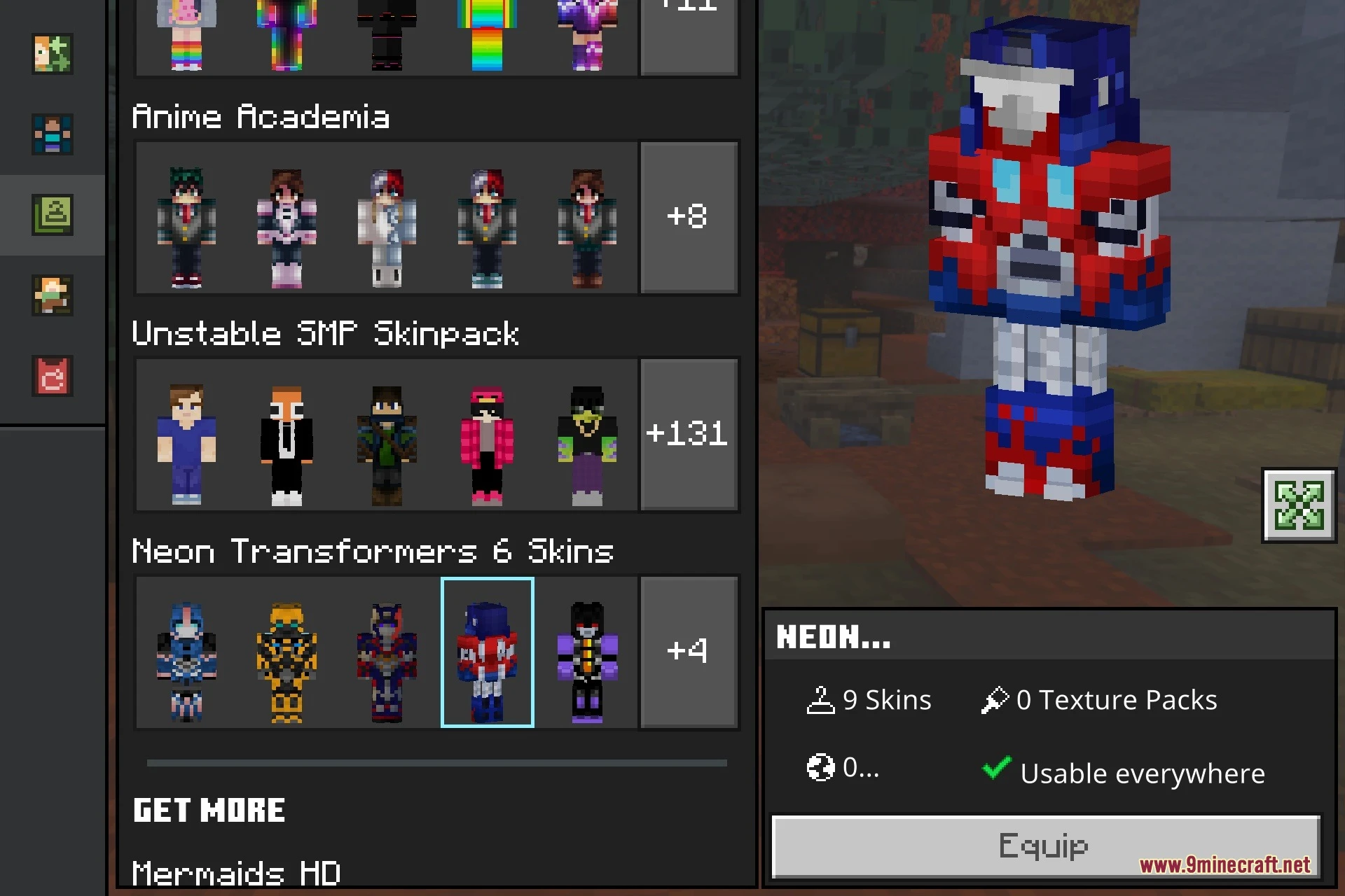 Neon Transformers Skin Pack (26.x, 1.21) – Futuristic Battle Robot Suits — screenshot 6