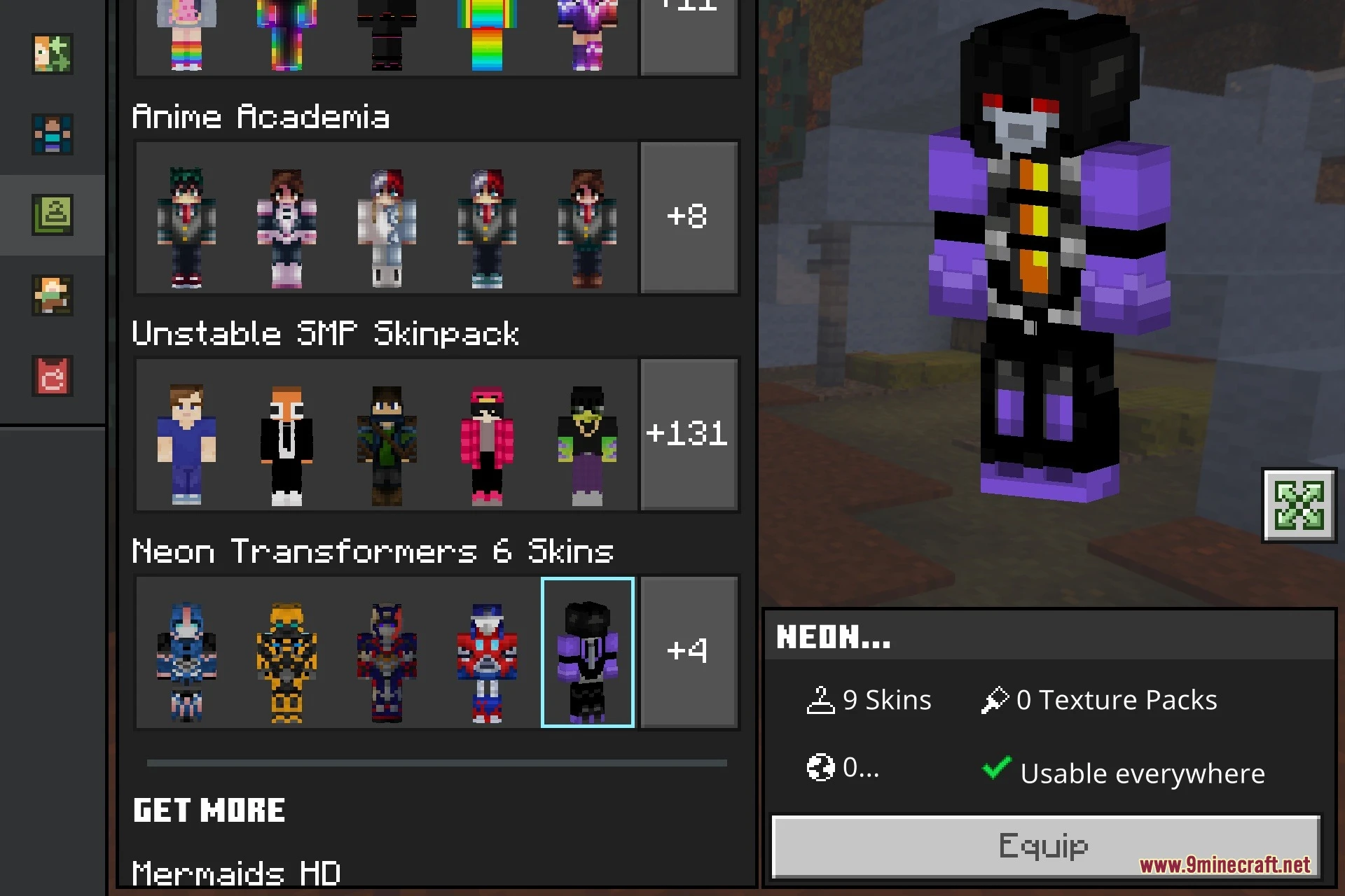 Neon Transformers Skin Pack (26.x, 1.21) – Futuristic Battle Robot Suits — screenshot 7