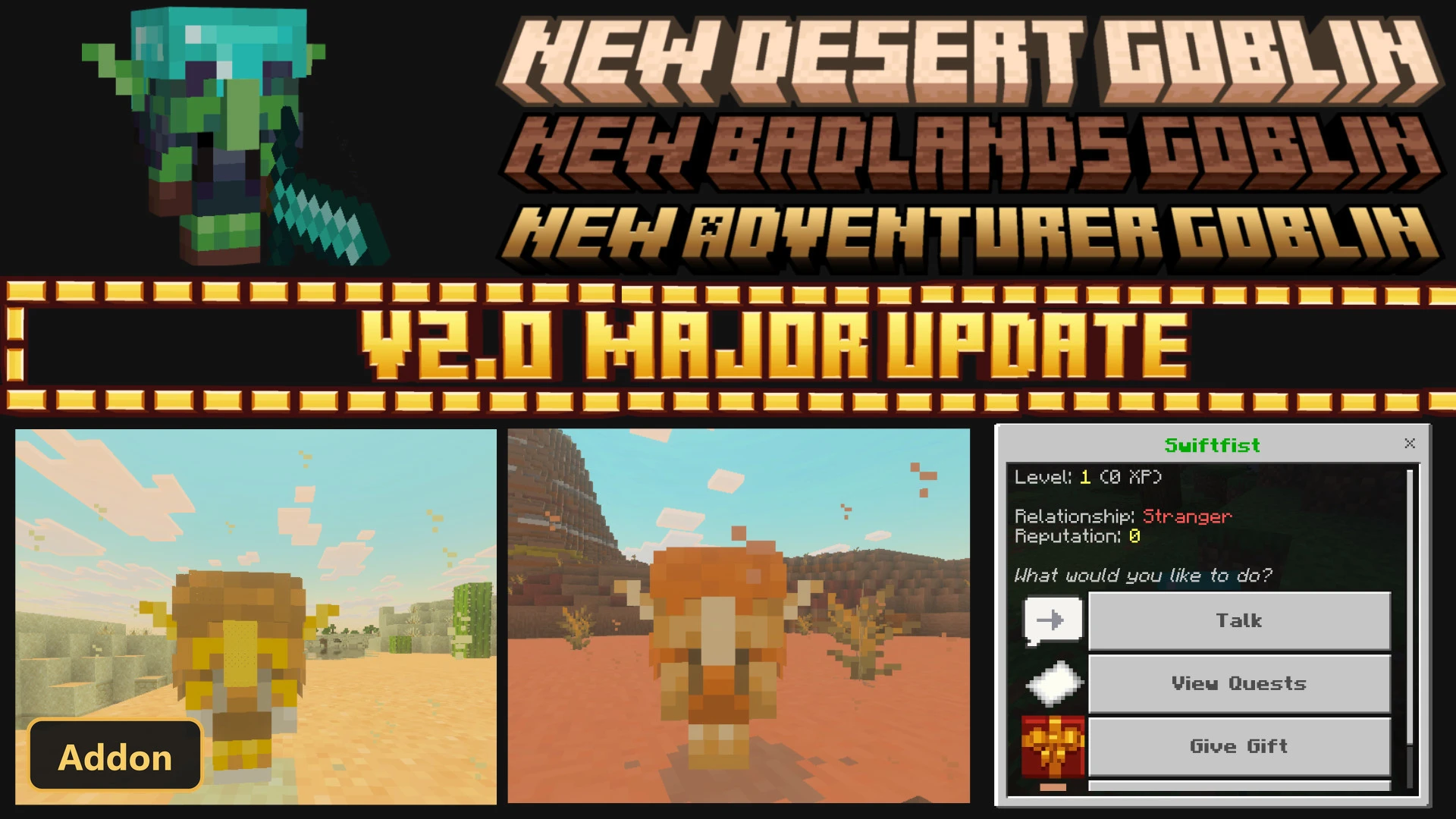 Goblin Traders Definitive Edition (26+, 1.21) – MCPE/Bedrock Addon