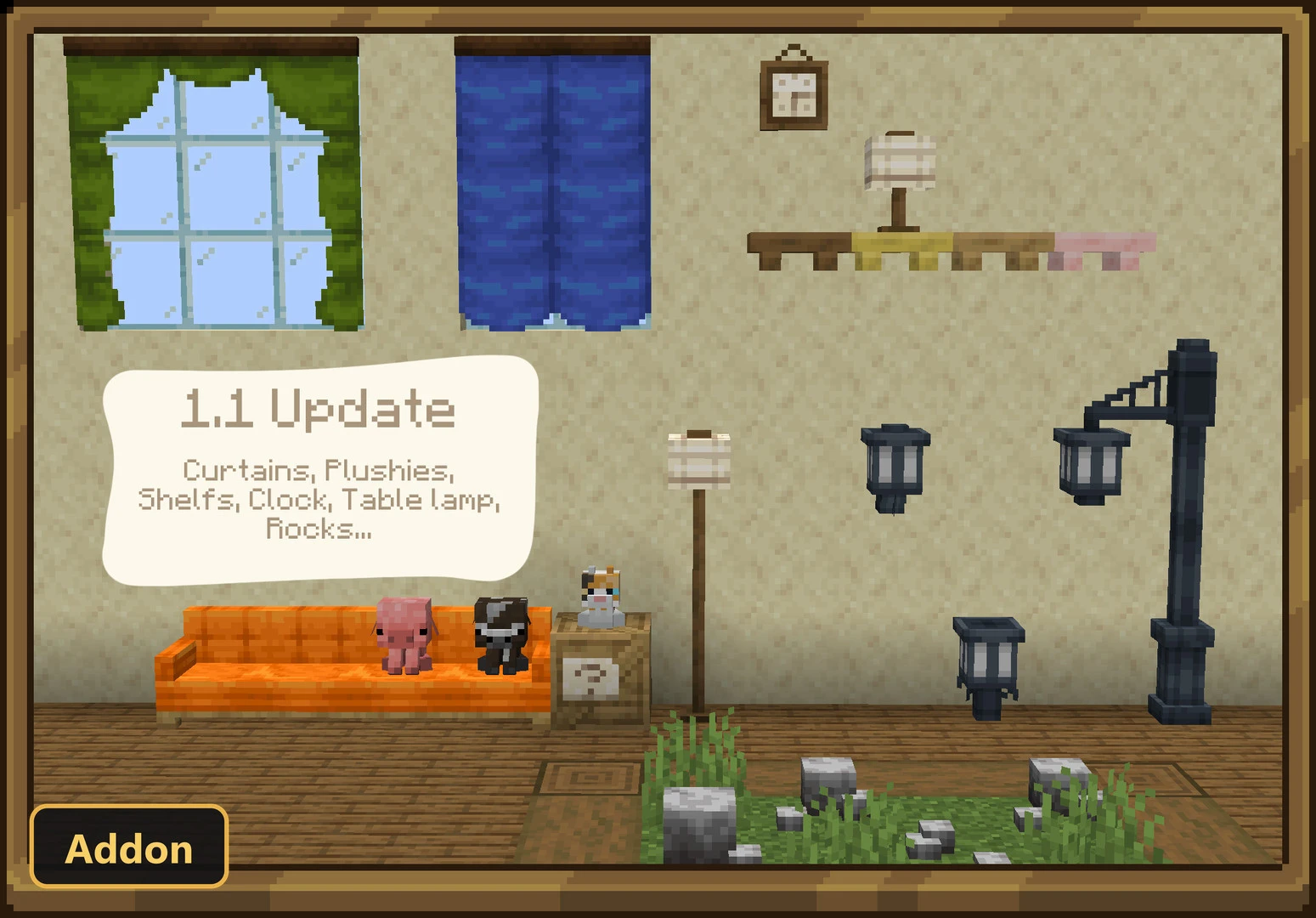 Unusual Furniture (26+, 1.21) – MCPE/Bedrock Addon — screenshot 3