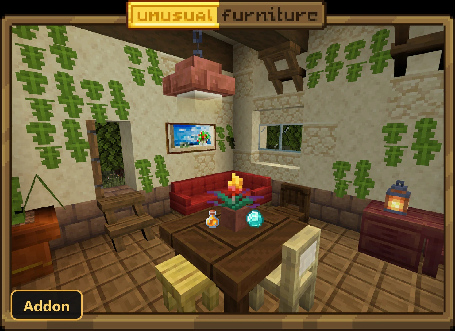 Unusual Furniture (26+, 1.21) – MCPE/Bedrock Addon — screenshot 4